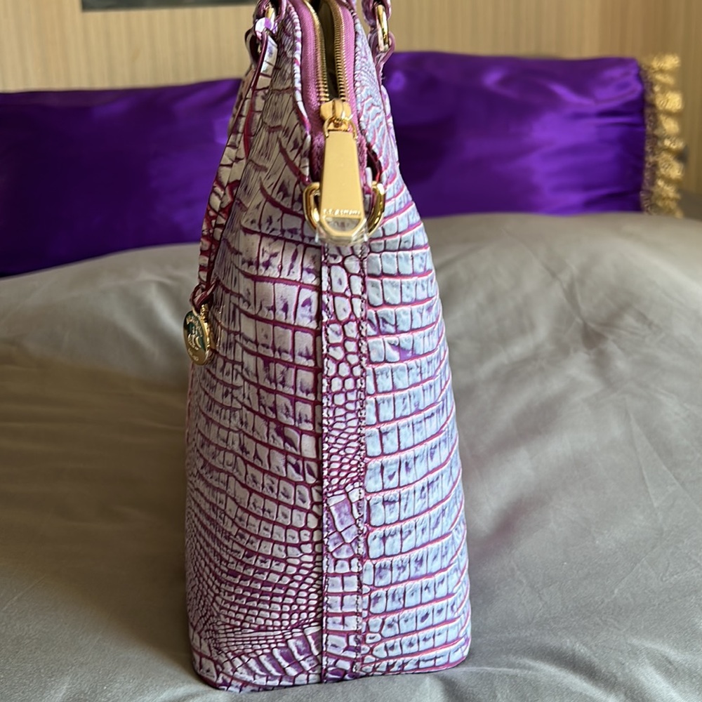 Brahmin Boysenberry Pink Purple Ombré Melbourne Large Duxbury Satchel- NWT - Picture 7 of 8